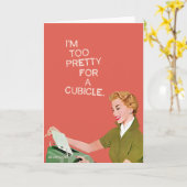 Carte Je suis trop jolie pour une cabine (Fleur jaune)