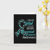 Carte Je Suis Turquoise Pour Ma Soeur Conscience Du Canc (Fleur jaune)