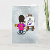 Carte Je suis un artiste, conception colorée, (Devant)