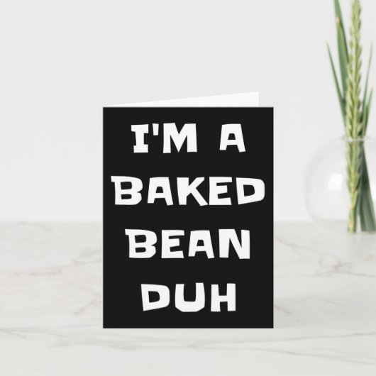Carte Je suis Un Bean Duh Fun Lazy Easy Halloween Costu (Devant)