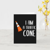 Carte Je Suis Un Cône De Signalisation Orange Paresseux  (Fleur jaune)