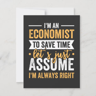 Carte Je suis un économiste pour gagner du temps Supposo