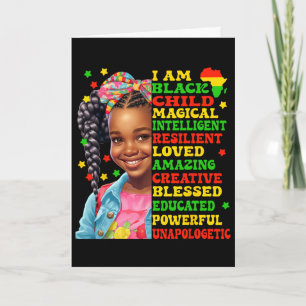 Carte Je suis un enfant noir, fierté américaine africain