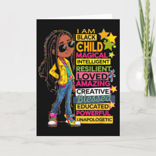 Carte Je suis un enfant noir Mois de l'histoire afro-amé