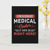 Carte Je suis un grand programmeur de codage de code Méd (Fleur jaune)