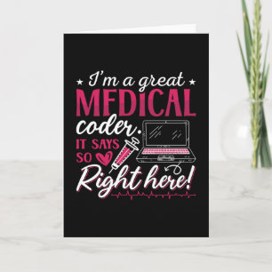 Carte Je suis un grand programmeur de codage ICD Coder M