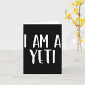 Carte Je suis un Halloween Yeti Je suis simple costume E (Fleur jaune)