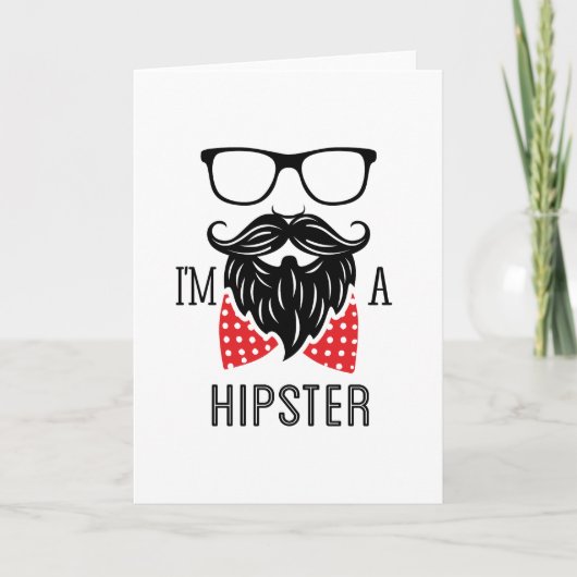 Carte Je suis un Hipster (Devant)