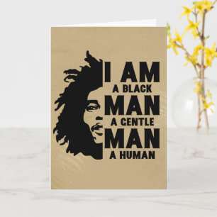 Carte Je Suis Un Homme Noir Afro Dreads Gold Fête des pè