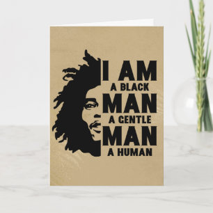 Carte Je Suis Un Homme Noir Afro Dreads Gold Personnalis