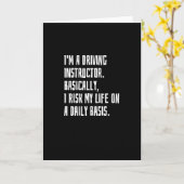 Carte Je suis un instructeur de conduite (Fleur jaune)