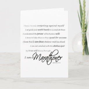 Carte Je suis un marathonien - le meilleur de la chance
