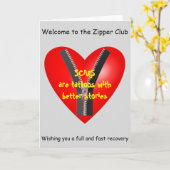 Carte Je suis un membre authentique du Zipper Club (Fleur jaune)