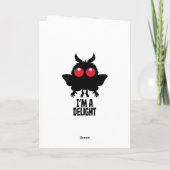 Carte Je suis un Mothman délectable, créature cryptide e (Dos)