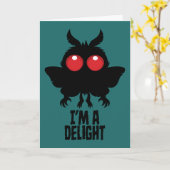 Carte Je suis un Mothman délectable, créature cryptide e (Fleur jaune)