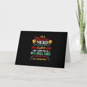 Carte Je Suis Un Nerd Acteur Sur Scène Amoureux D'acteur