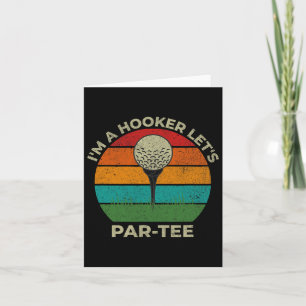Carte Je suis un papa de golf drôle Let's Par Tee Fête d