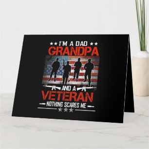 Carte Je suis un papa grand-père fier vétéran Fête des p