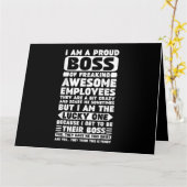 Carte Je suis un patron fier d'employés carrément géniau (Fleur jaune)