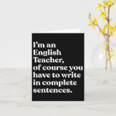 Carte Je Suis Un Professeur D'anglais Drôle De Rentrée S (Fleur jaune)