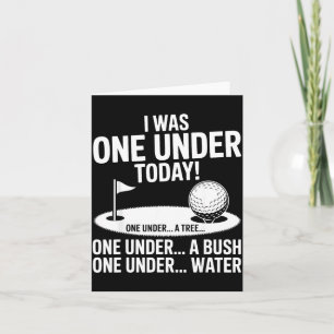 Carte Je suis un sous aujourd'hui golfeur joueur de golf