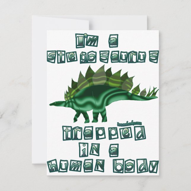 Carte Je suis un Stegosaurus (Devant)