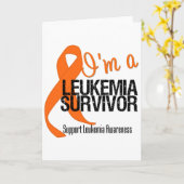 Carte Je suis un survivant de leucémie (Fleur jaune)