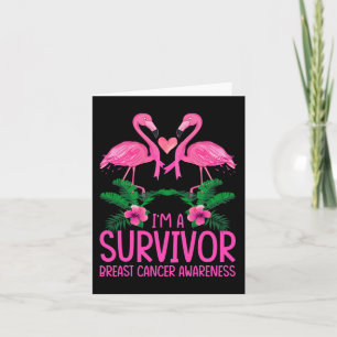 Carte Je suis un survivant Flamant rose de sensibilisati