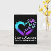 Carte Je Suis Un Survivant Sensibilisation À La Préventi (Fleur jaune)