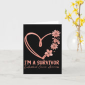 Carte Je Suis Un Survivant. Sensibilisation au cancer de (Fleur jaune)