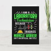 Carte Je suis un technicien de laboratoire pistolet de l
