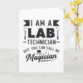 Carte Je Suis Un Technicien De Laboratoire Science Labor (Fleur jaune)