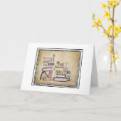 Carte je suis un ver de livres (Fleur jaune)