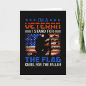 Carte Je Suis Un Vétéran Stand Pour Le Drapeau - USA Her (Devant)