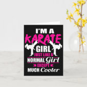 Carte Je suis une fille de karaté comme une fille mais G (Fleur jaune)