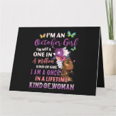 Carte Je suis une fille d'octobre Afro Black Femmes Rein (Dos)