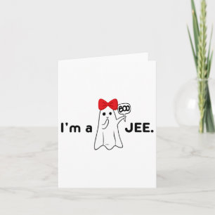 Carte Je suis une fille drôle mignonne rouge bow lady sp