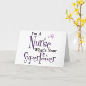 Carte Je suis une infirmière (Fleur jaune)