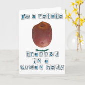 Carte Je suis une pomme de terre (Fleur jaune)