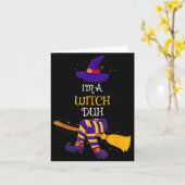 Carte Je suis une sorcière, Duh Costume de groupe de fam (Fleur jaune)