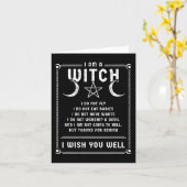 Carte Je Suis Une Sorcière Wicca Halloween Costume Pagan (Fleur jaune)