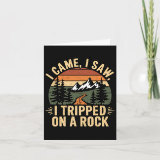 Carte Je Suis Venu J'Ai Vu J'Ai Voyagé Sur Un Rock - Cam