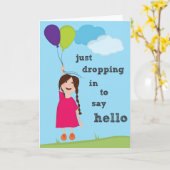 Carte Je Suis Venu Pour Dire Bonjour ! (Fleur jaune)