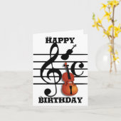 Carte Je Suis Violon_ (Fleur jaune)