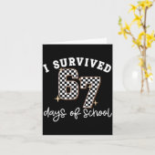 Carte Je Survivais 67 Jours D'école Drôle 67 Professeurs (Fleur jaune)