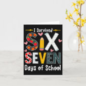 Carte Je Survivais 67 Jours D'École Drôle 67 Professeurs (Fleur jaune)