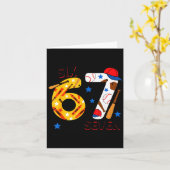 Carte Je Survivre 67 Jours D'école Drôle 6 7 Baseball Te (Fleur jaune)