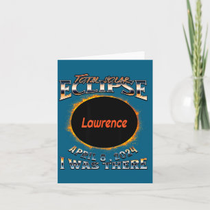 Carte Je T-Shirt Éclipse Solaire Lawrence Indiana Là