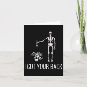 Carte Je t'ai eu Ck drôle de squelette amateur d'humour