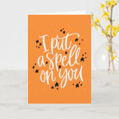 Carte Je T'Ai Mis Un Signe Sur Orange Halloween (Fleur jaune)